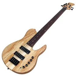 Flyoung 5 Strings Electric Bass Guitar Neck Through Body Bass Fretless Bass Guitar