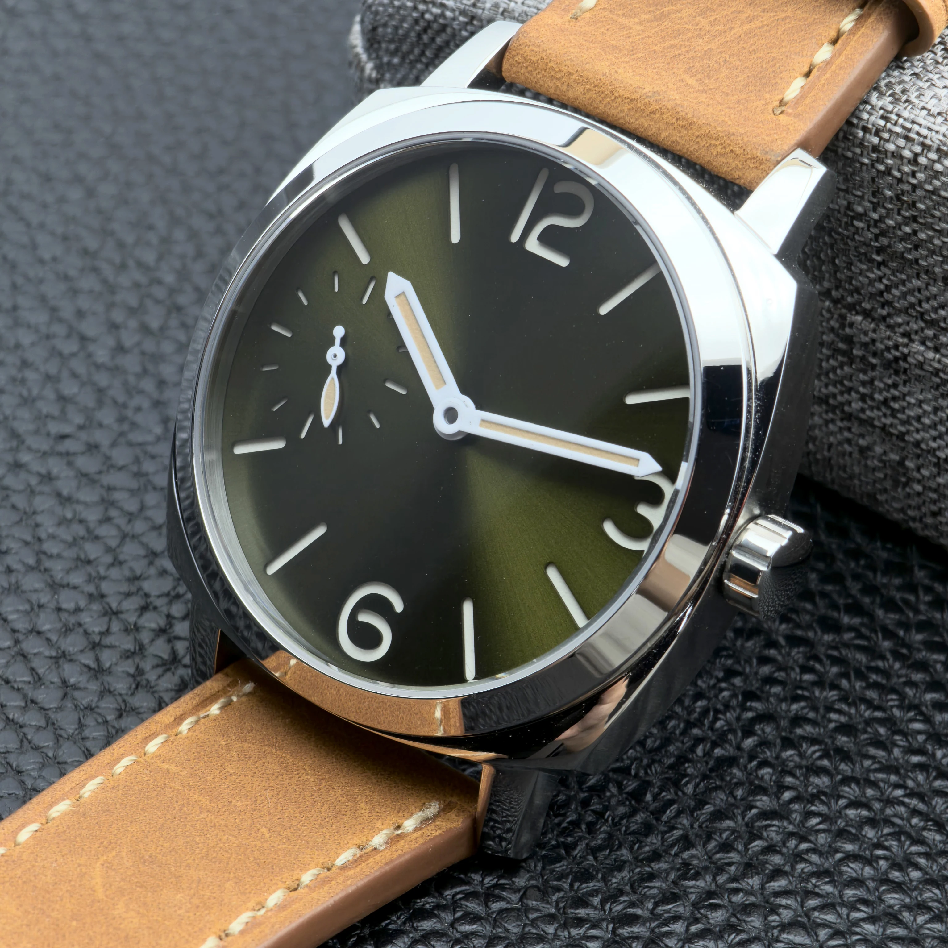 CORGEUT DIY Maßgefertigte 42mm Klassische Quadratische Mechanische Uhr für Herren ST3600 Saphirglas Sport Luxus Piloten-Armbanduhr RELOJ – Detail 1