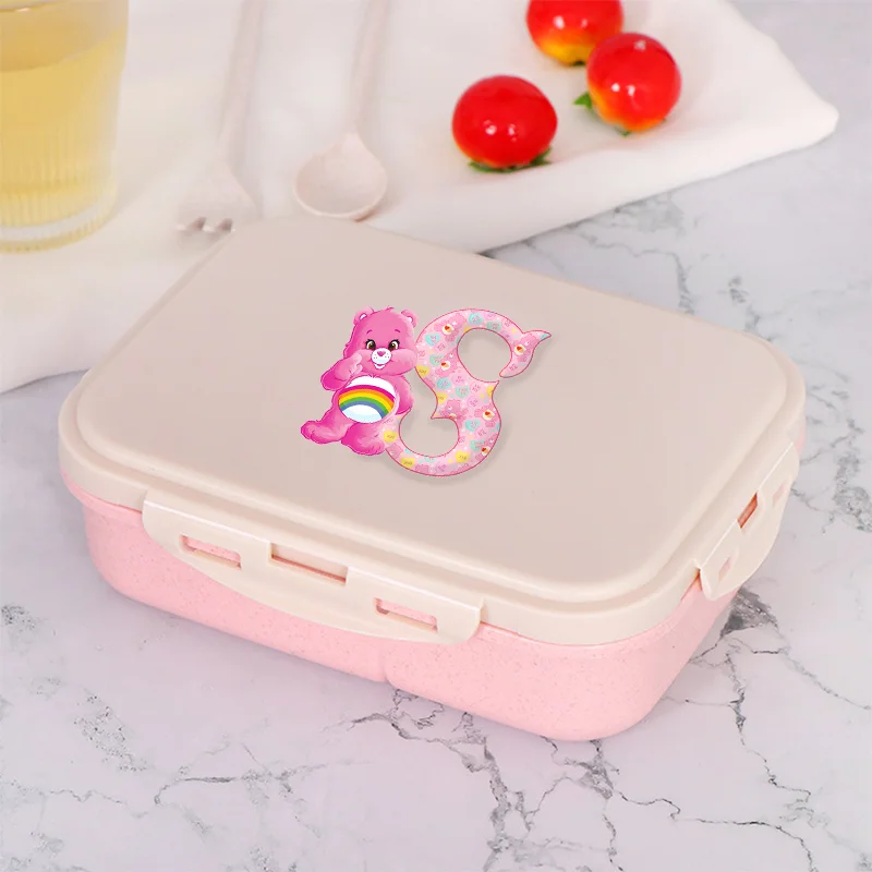 

Care Bears Bento Ланч-бокс с героями мультфильмов, аниме, буквы A-Z, с принтом, ланч-бокс, школьный офис, портативные контейнеры для хранения еды, подарки на вечеринку