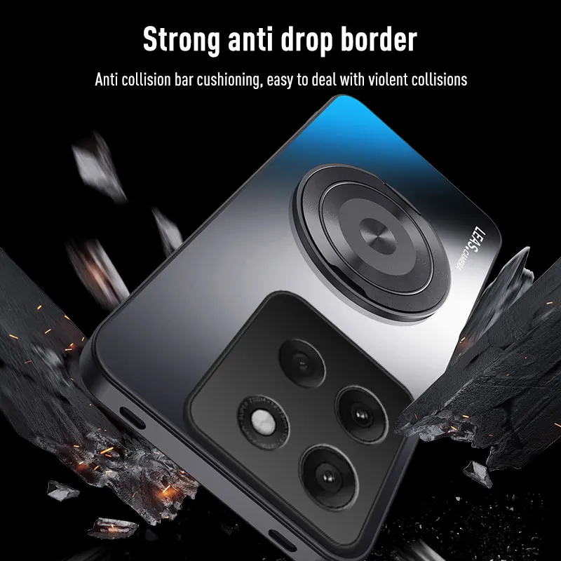 Frosted Soft Matte Stand Magnetic Car Phone Case for Motorola Moto G56 G86 ShockProof Back Protect Cover Coque Moto G56 G86