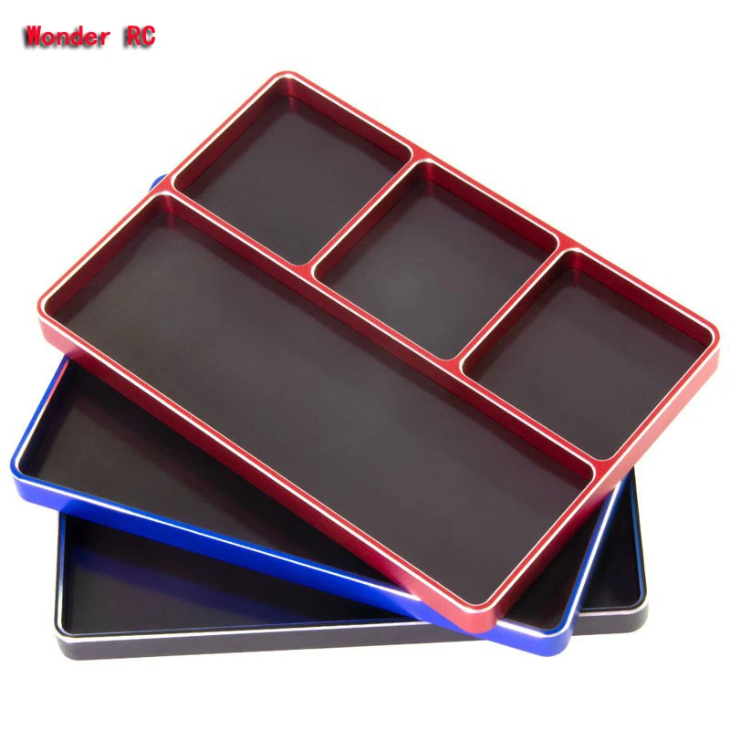 RC car tool screw tray plate nut box with magnet for TRX4 scx10 HSP 94111 94123 wltoys 144001 Tamiya tt02 arrma Kraton typhon