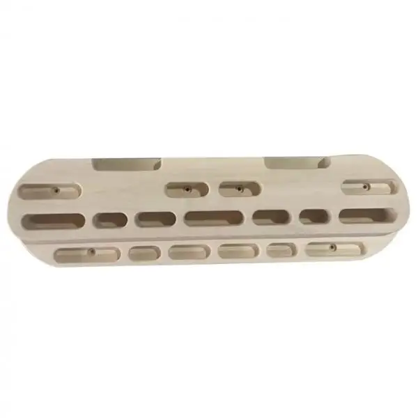 Rock Climbing Fingerboard Wood Hangboard Climbing Support with Wall Screws for Climber Forearm Strength Training