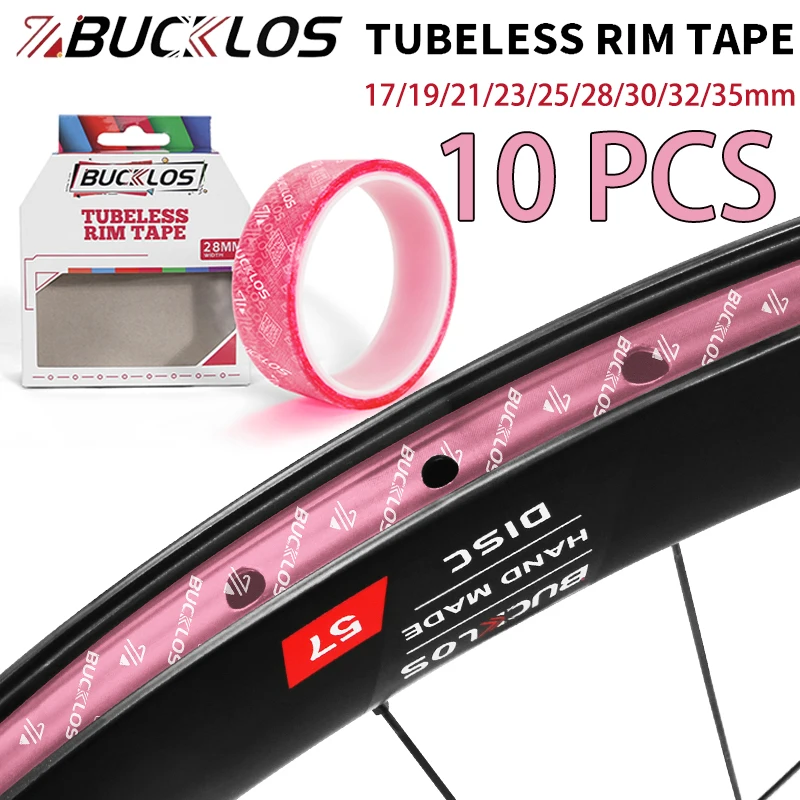 

BUCKLOS 10PCS Bicycle Tubeless Tape 10M*17 19 21 23 25 28 30 35 35MM Bicycle Wheel Rim Tape Bike Rim Tape Strips Bicycle Rims