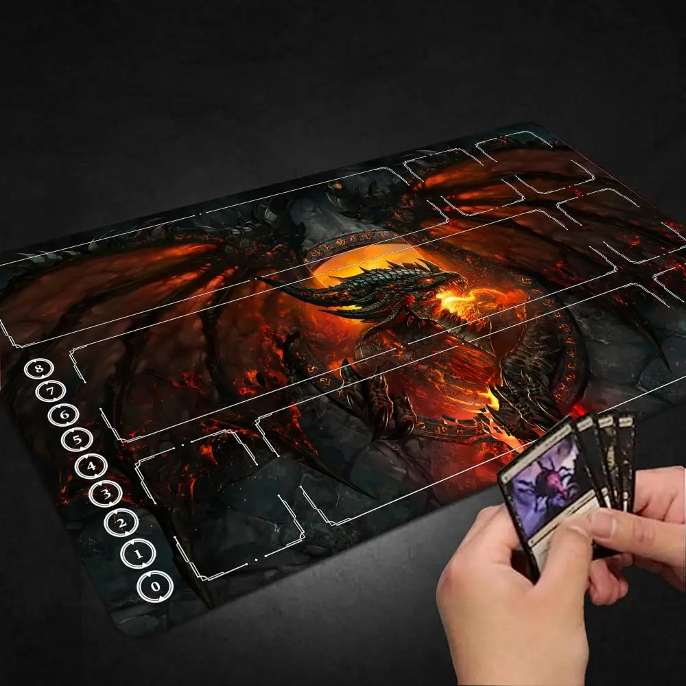 

14*24in Fire Dragon Magic MousePad Fantasy-themed gaming playmat For MTG play mat Duel pads Beginner Card Battles Commander Game