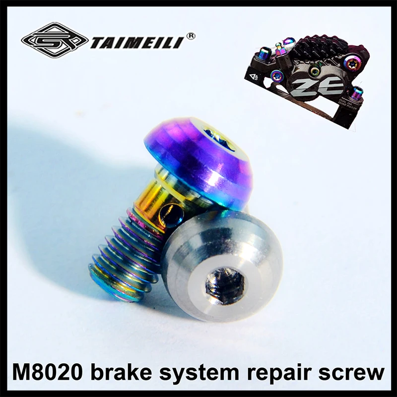 TAIMEILI Titanium Alloy Oil pipeScrew Applicable to Shimano M8020 brake oil pipe screw Bicycle modification and upgrade 