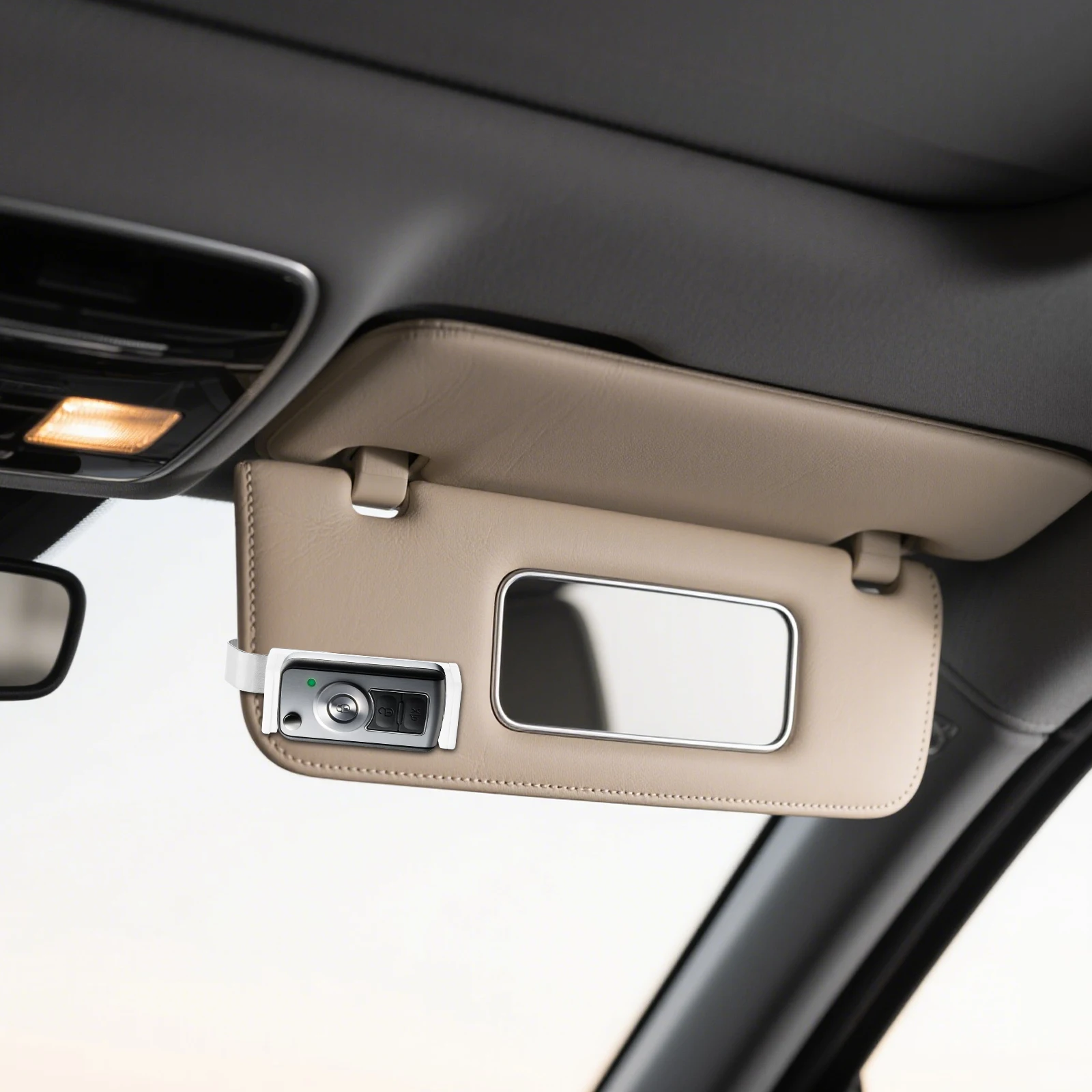 

Sun Visor Clip Garage Door Remote Case Control Holder for Gate Stainless Steel Adjustable Car