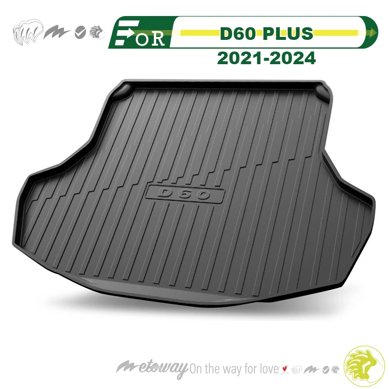 For Dongfeng venucia D60EV PLUS 2015-2024 Custom Car Trunk Mat All Season Black Cargo Mat 3D Shaped Laser Measured Trunk Liners