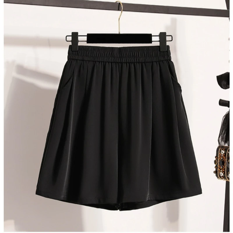 2026 simples sólido correndo esportes meia calças coreano terno shorts feminino verão solto a linha casual perna larga shorts de cintura alta