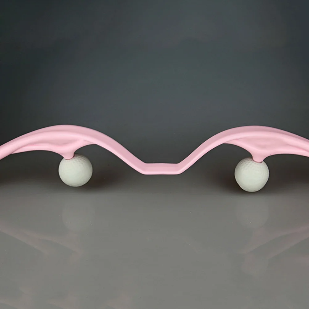 مدلك عنق الرحم دليل متعدد الوظائف تدليك الرقبة الكرة الوردي تصميم مريح آمن مريح الاسترخاء العضلات مكتب المنزل #3