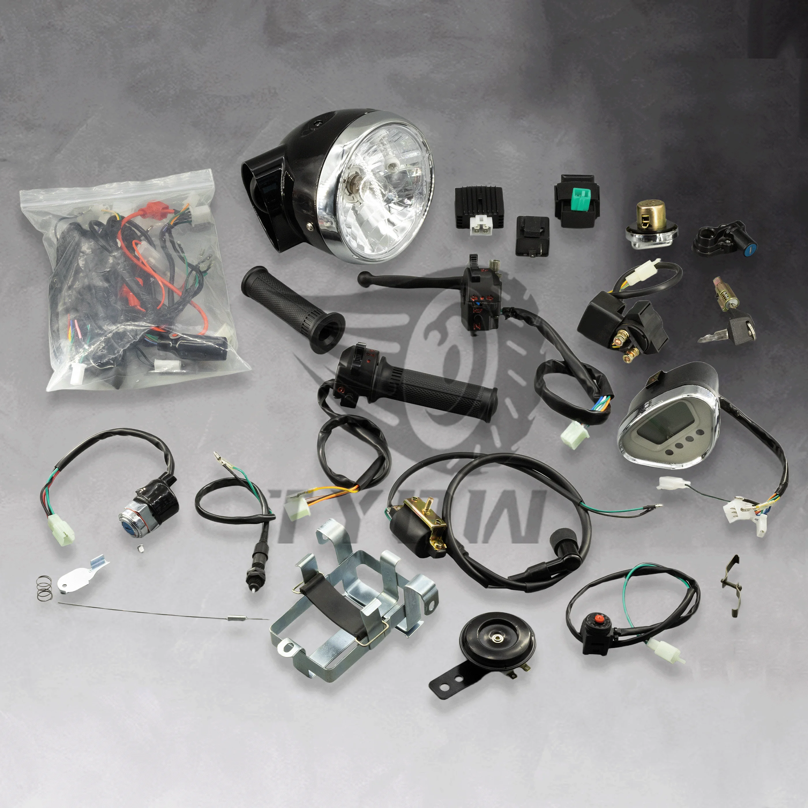 Kit de arnés DAX 12V, piezas eléctricas de Motor, faros con kits de acelerador y embrague para DAX CT70 K1 K2