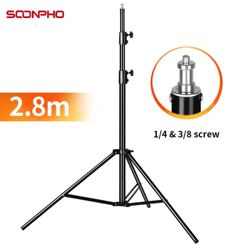 

SOONPHO 280cm 2.8m Heavy Duty Video Studio Light Tripod Support Stand For Softbox Lamp Holder LED Light Flash