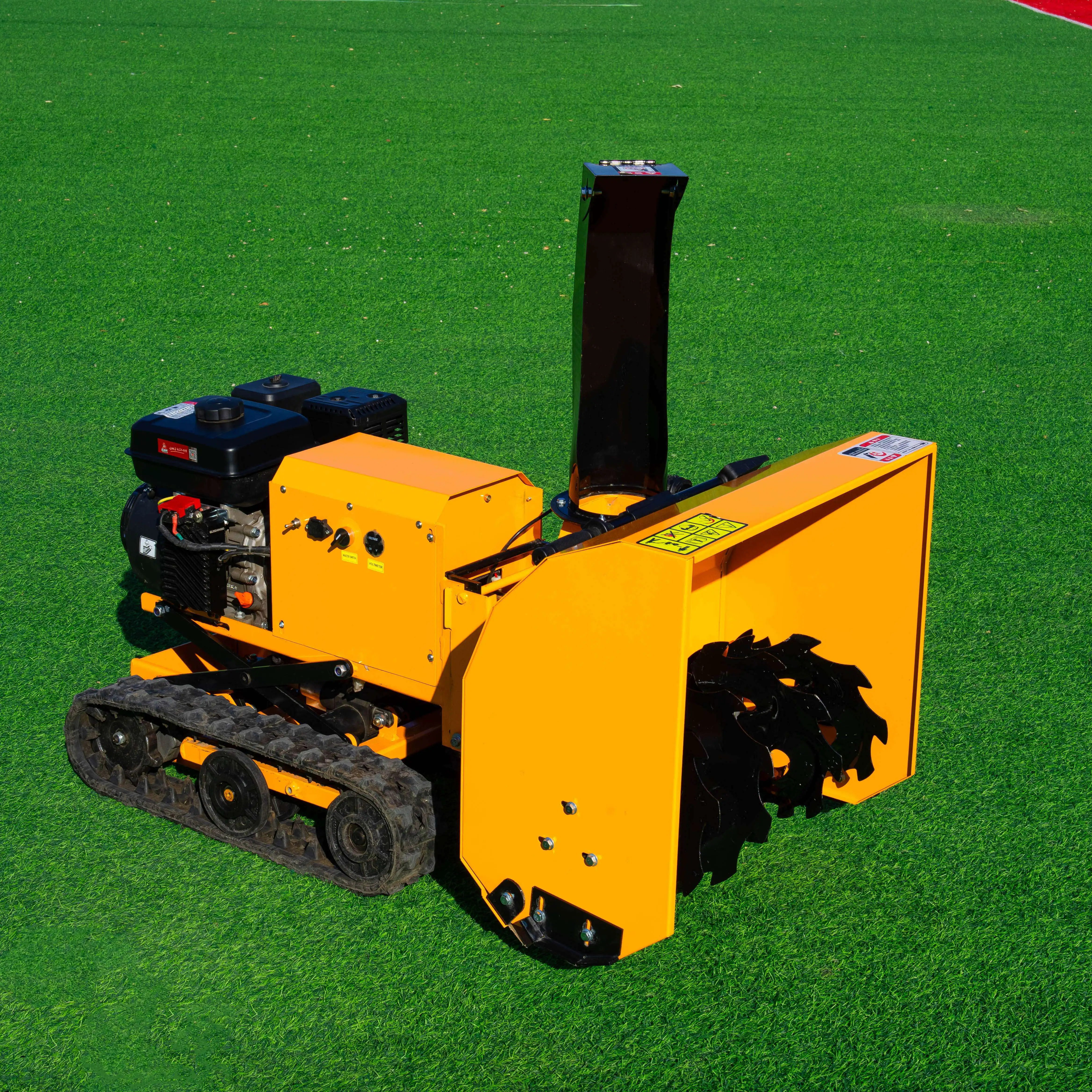 Municipal Engineering Industrial Grade DIY Home Remote Control Snow Thrower Cordless 4-Stroke Snow Plow Crawler Type