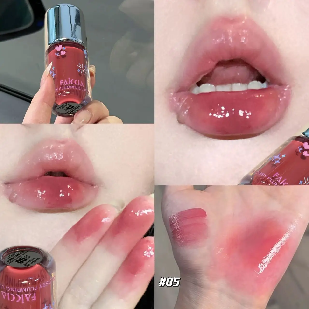 Watermelon Lip Gloss Transparent Sparkling Moisturizing Non-Sticky Not Fading Daily Use Party Suitable Fine Sparkle Lip Glaze