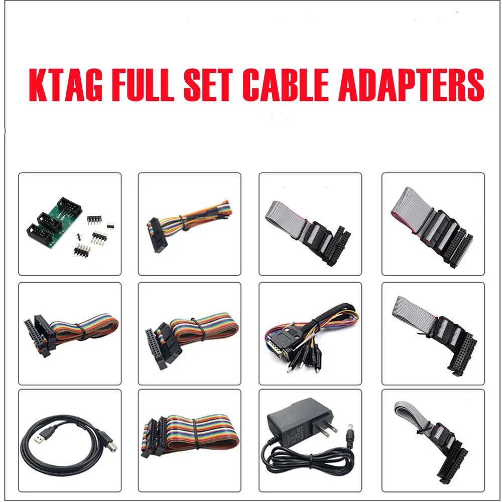 

for KTAG Adapter Cable Set Without Device Machine for ECU Flash Programming Tool K-TAG Cable Kit