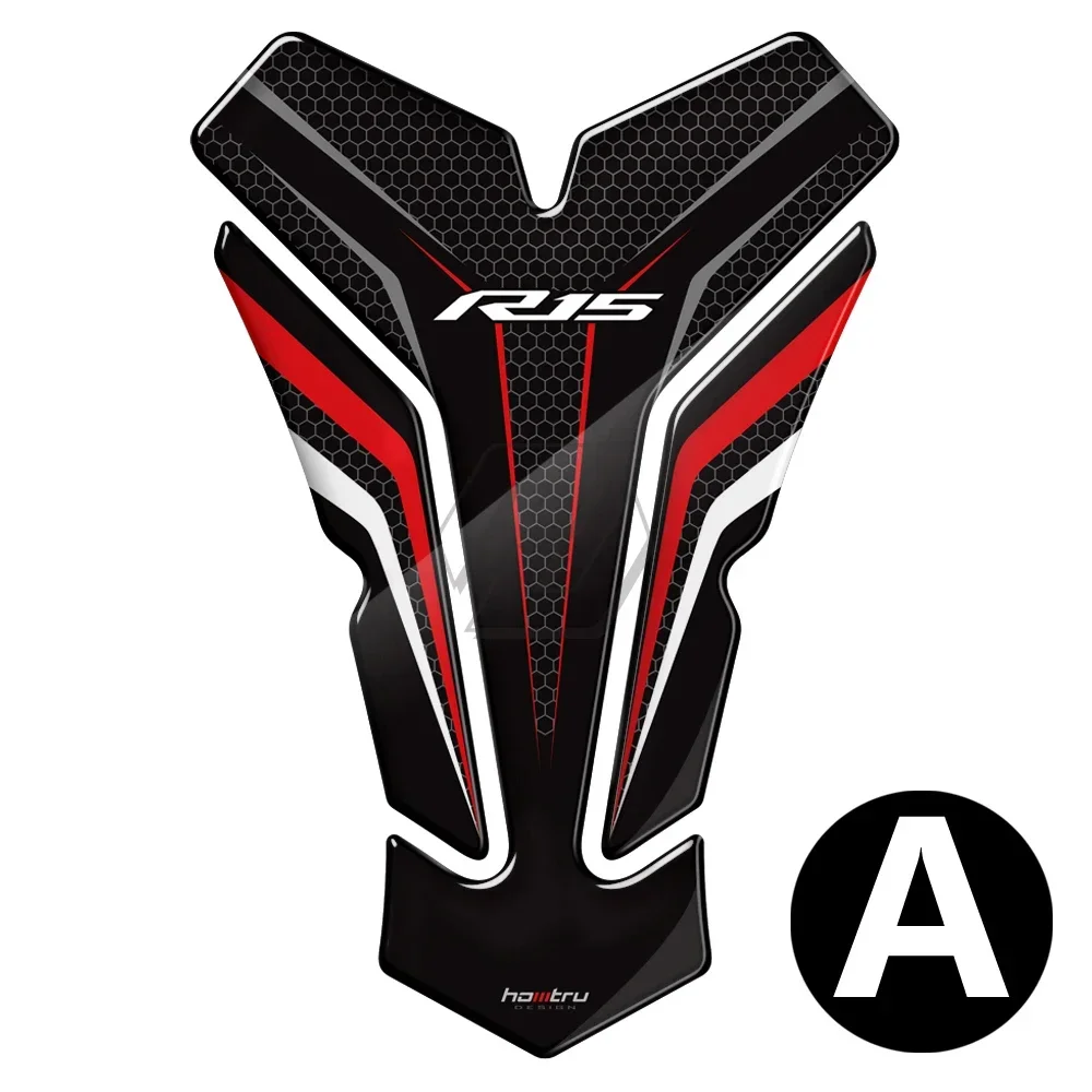 Aksesoris Motor untuk Yamaha YZF-R15 R15 Model 3D Resin Stiker Pelindung Bantalan Tangki Sepeda Motor Stiker Sepeda Motor