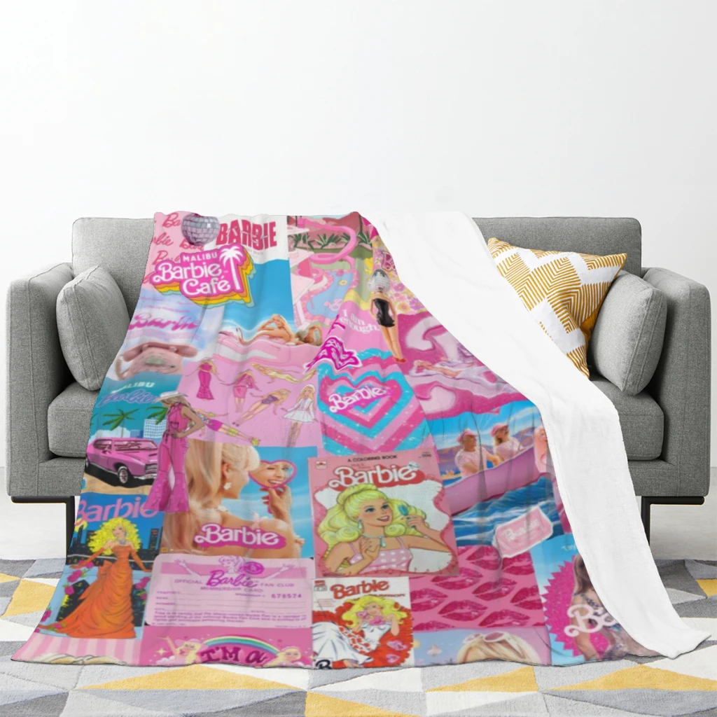 Barbie blankets Warm Flange blankets Soft and comfortable blanket picnic blanket