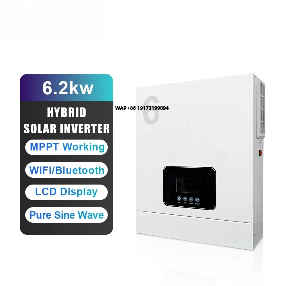 6200w solar storage system 2-12kw single-phase system hybrid solar inverter