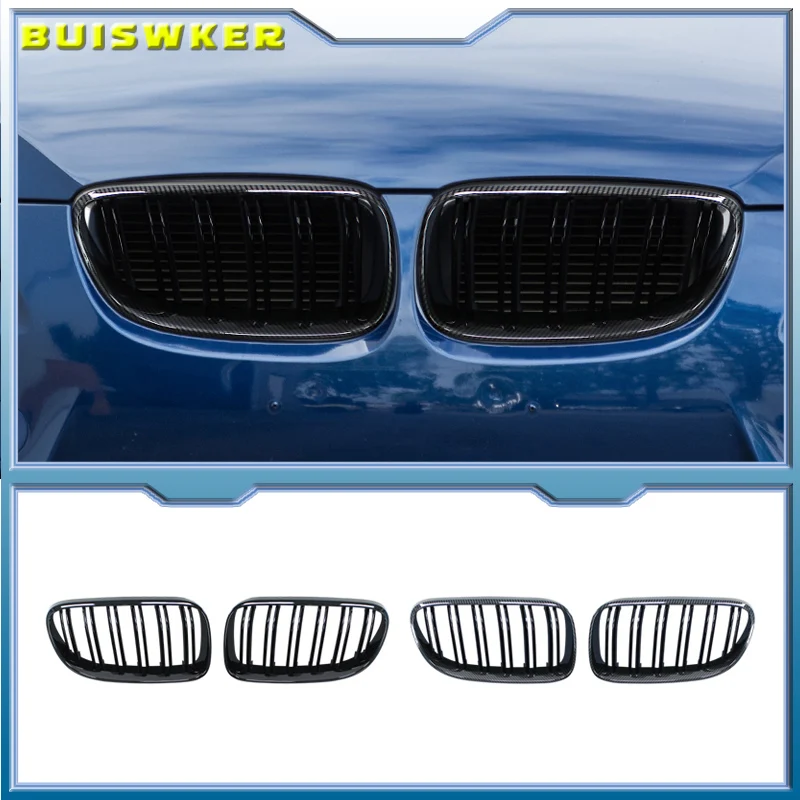 Frontstoßstange Nierengrill für BMW E92 E93 M3 2010–2013, glänzend schwarz, Dual-Line-Kühlergrill, Auto-Styling, Renngitter, Ersatzteil