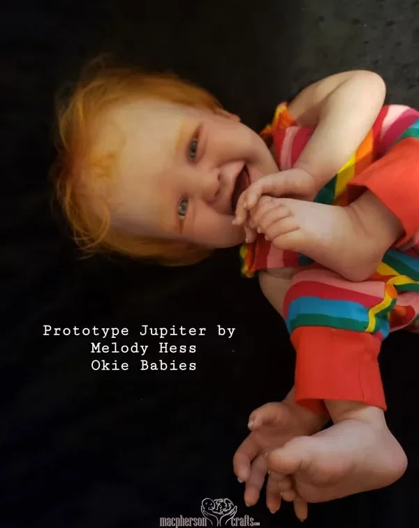مجموعة DLS المحدودة Reborn Baby 24 بوصة غير مطلية Jupee مع جسم من القماش بدون COA