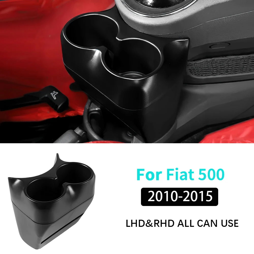 For Fiat 500 2010 2011 2012 2013 2014 2015 LHD RHD Car Central Control Water Cup Organizer Storage Interior Accessories