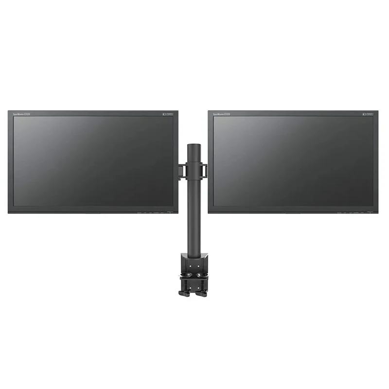 

Dual Arms Holder Fully Adjustable Desk Mount Stand For Two LCD Screens Fit For 10"~30" Max Support 10KG Weight