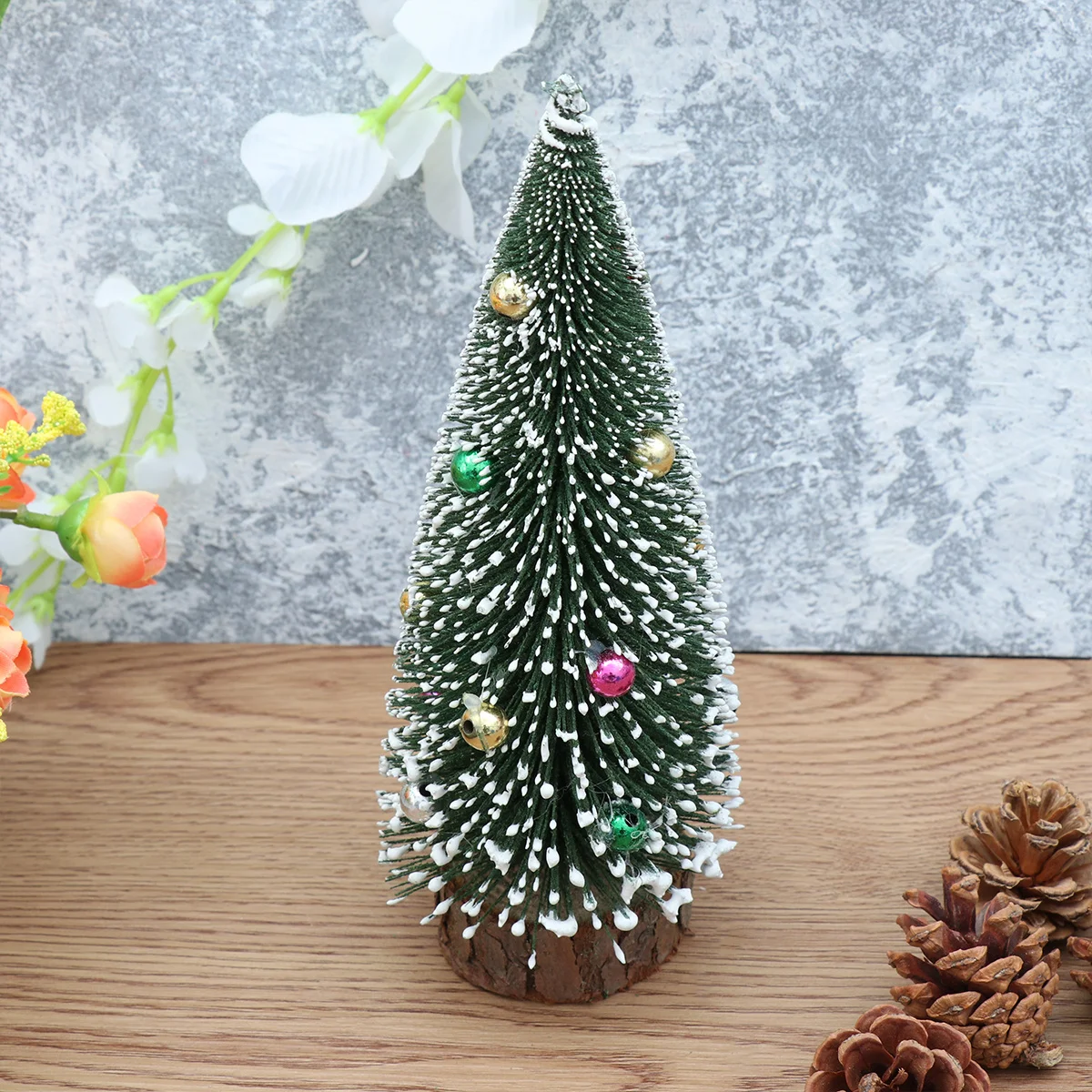 

20cm Desktop Pine Tree Decor Beautiful Design Joyful Store Office Christmas Tree Ornament Decor Pine Trees