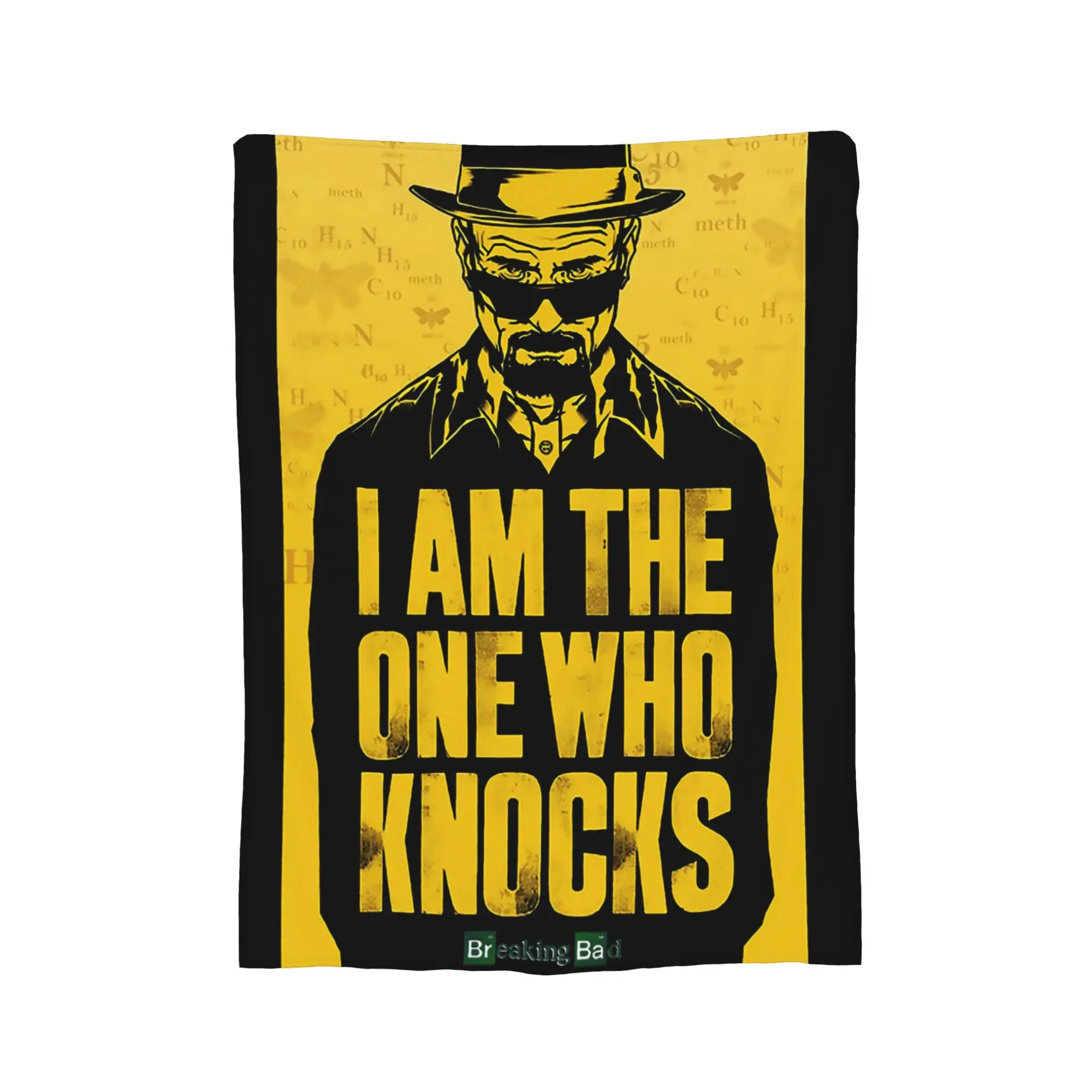 Breaking Bad Heisenberg Flannel Blanket Walter White Meth Funny Throw Blanket for  Sofa Bedding Lounge 125*100cm Rug Piece