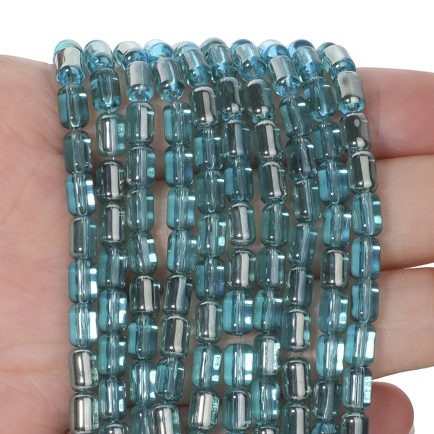 4 x 6 mm bunte zylindrische Porzellan-Kristall-Quarzperlen, glatte, einfarbige Glasperlen für handgefertigte DIY-Armband-Anhänger – Detail 33