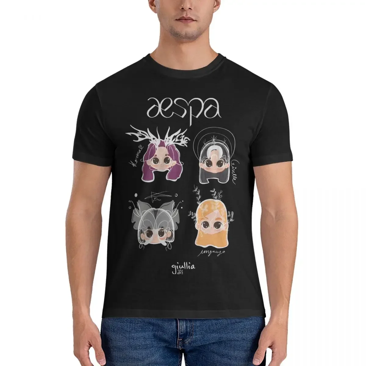 Camisetas Savage Fanart para hombre, camisetas de ocio 100% de algodón, camiseta Aespas con cuello redondo, ropa de manga corta 4XL 5XL 6XL