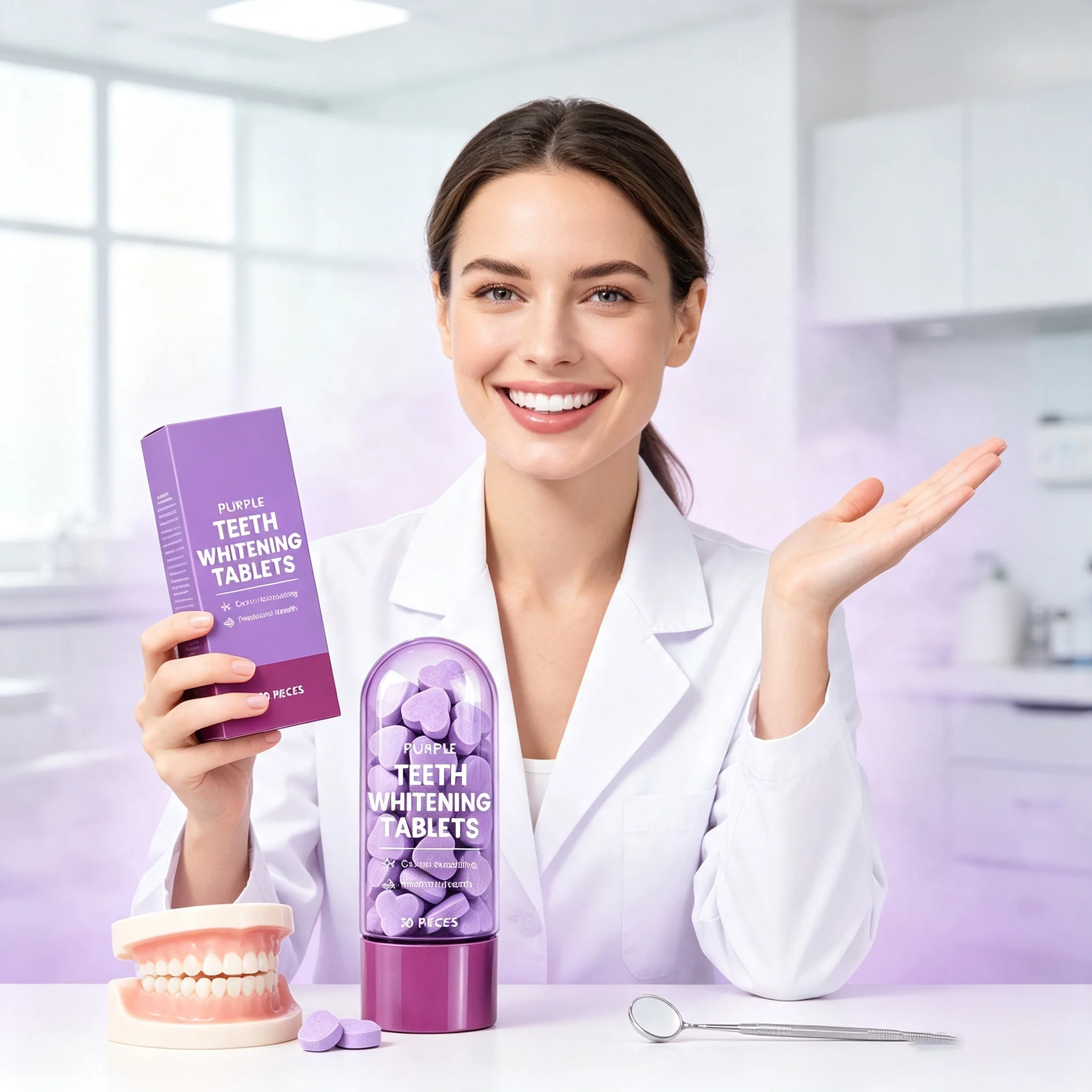 Whitening Toothpaste Tablets Deeply Cleaning Teeth Remove Bad Breath Smoke Stain Fresh Oral Hygiene Chewable Toothpaste Tablets