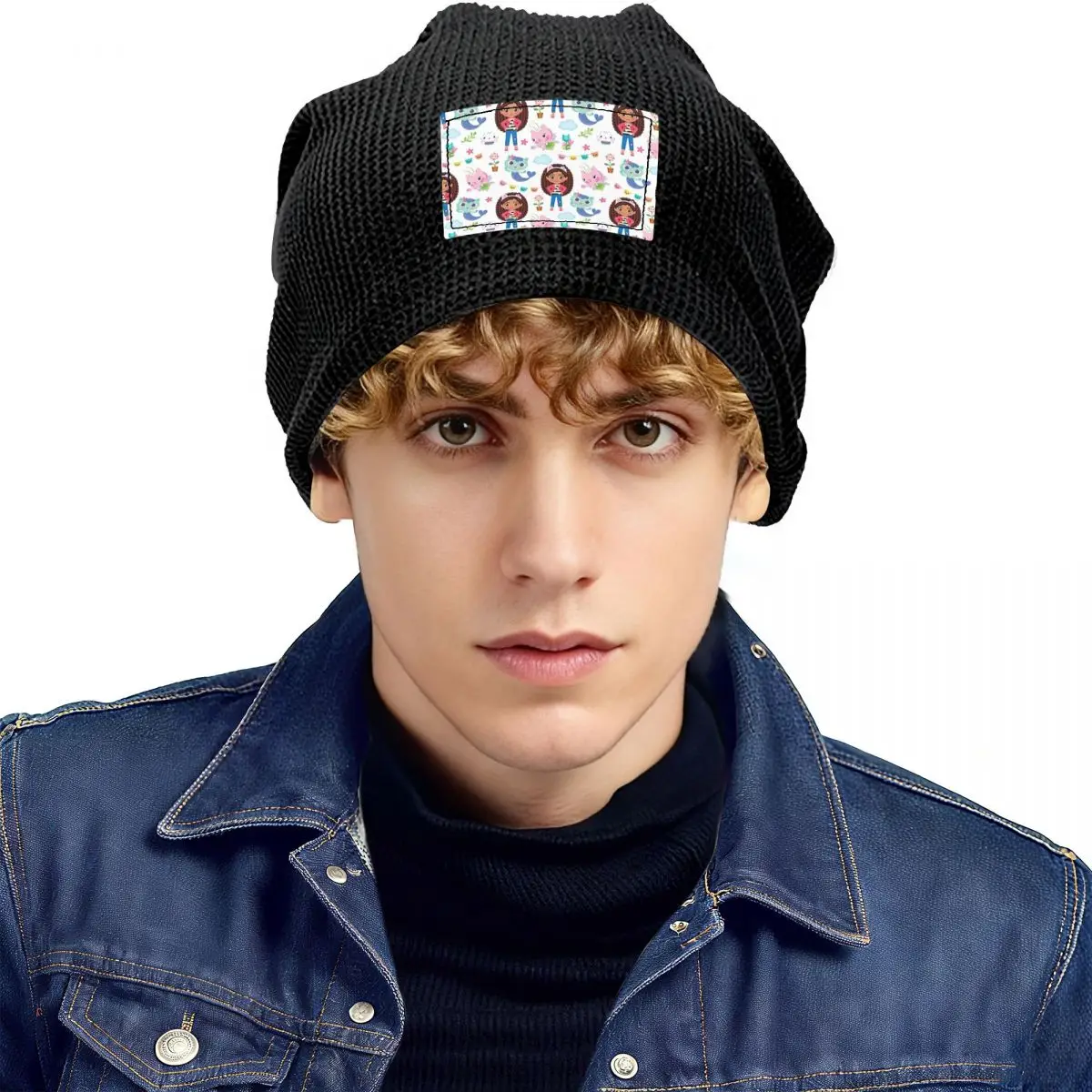 Cute Gabbys Dollhouse Cartoon Warm Fleece-Lined Cap Fashion Bonnet Hat Autumn Winter Outdoor Beanies Hats for Men Women Adult