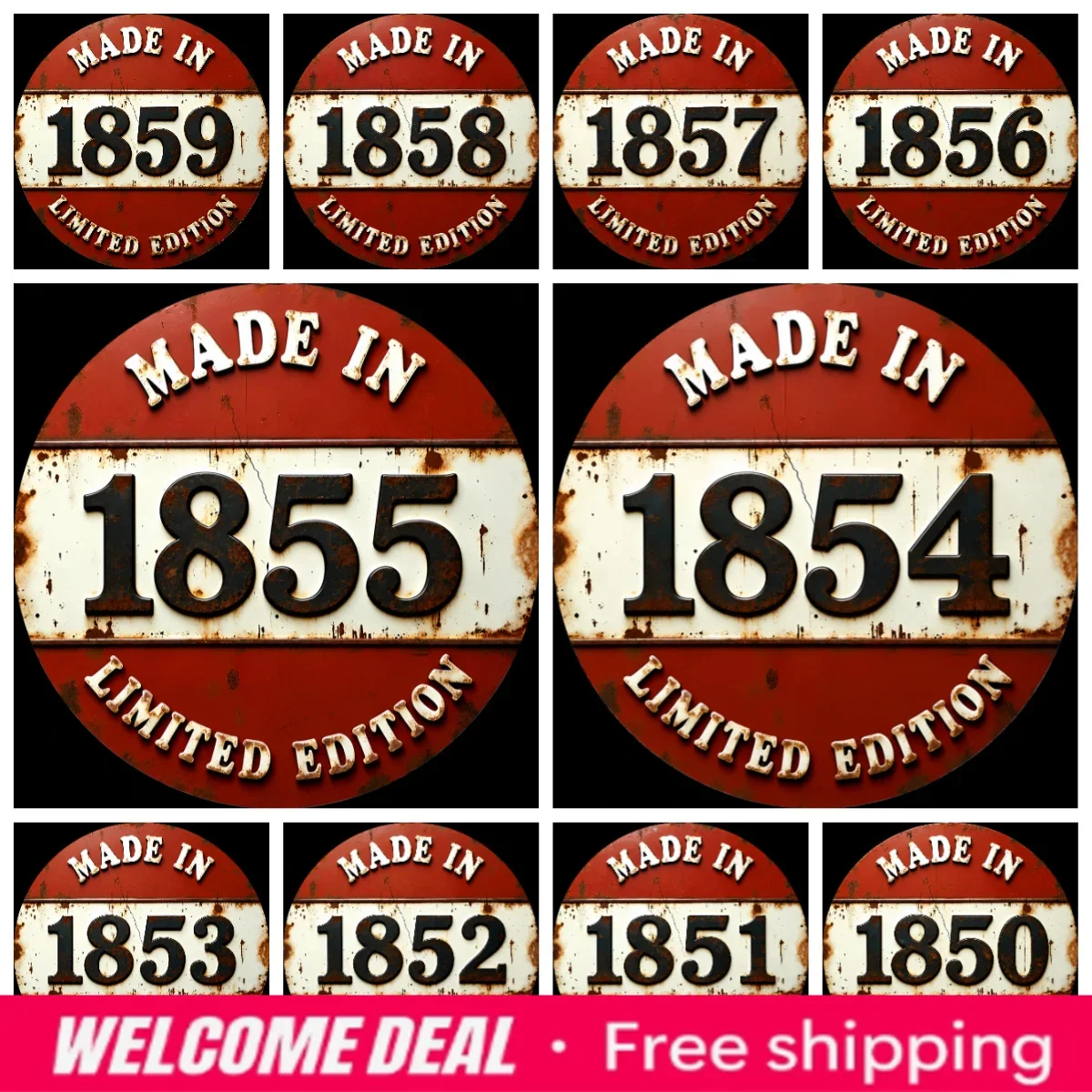 Circular Vintage Telegraph Iron Retro Communication Theme 1830-1859s Hobby Collectible Decor Gift