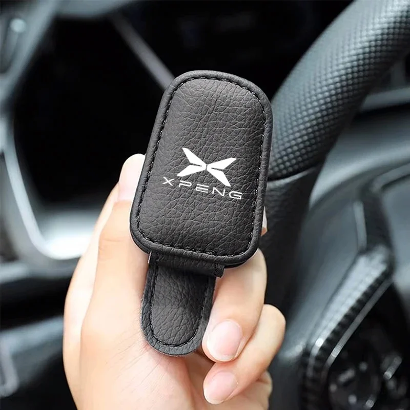 Car Sun Visor Magnetic Leather Sunglasses Clip For Xpeng Xiao Peng MONA M03 L03 P7+ G6 G7 GX X9 G3 G3i P5 G9 BETA