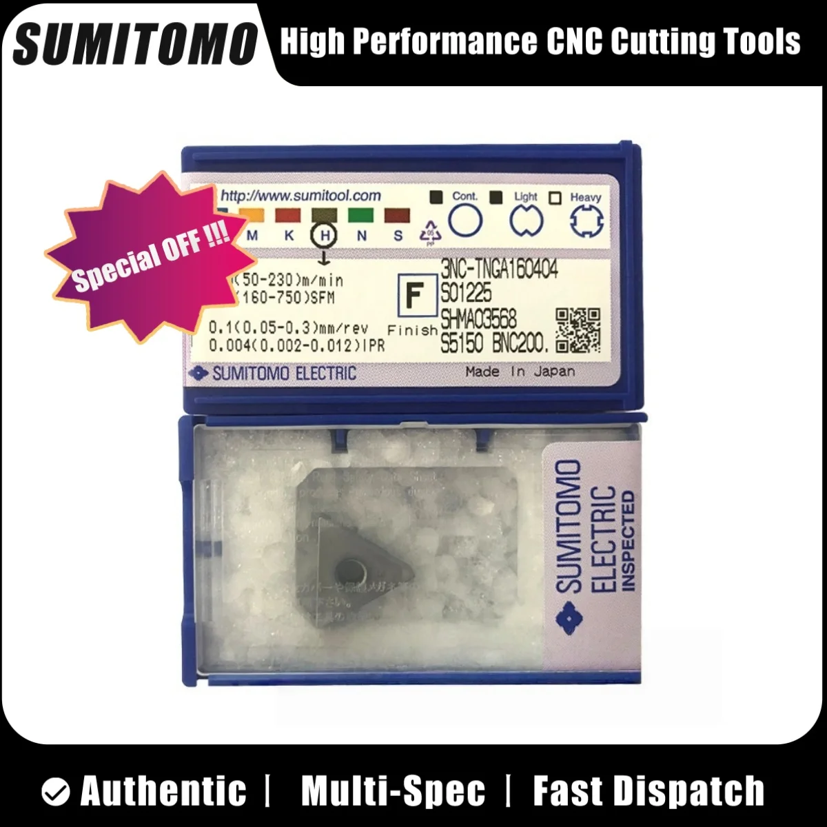 

SUMITOMO Оригинальный 3NC-TNGA 3NC-TNGA1604 04 08 BNC200 Лезвие CBN 1 шт. 10 шт.