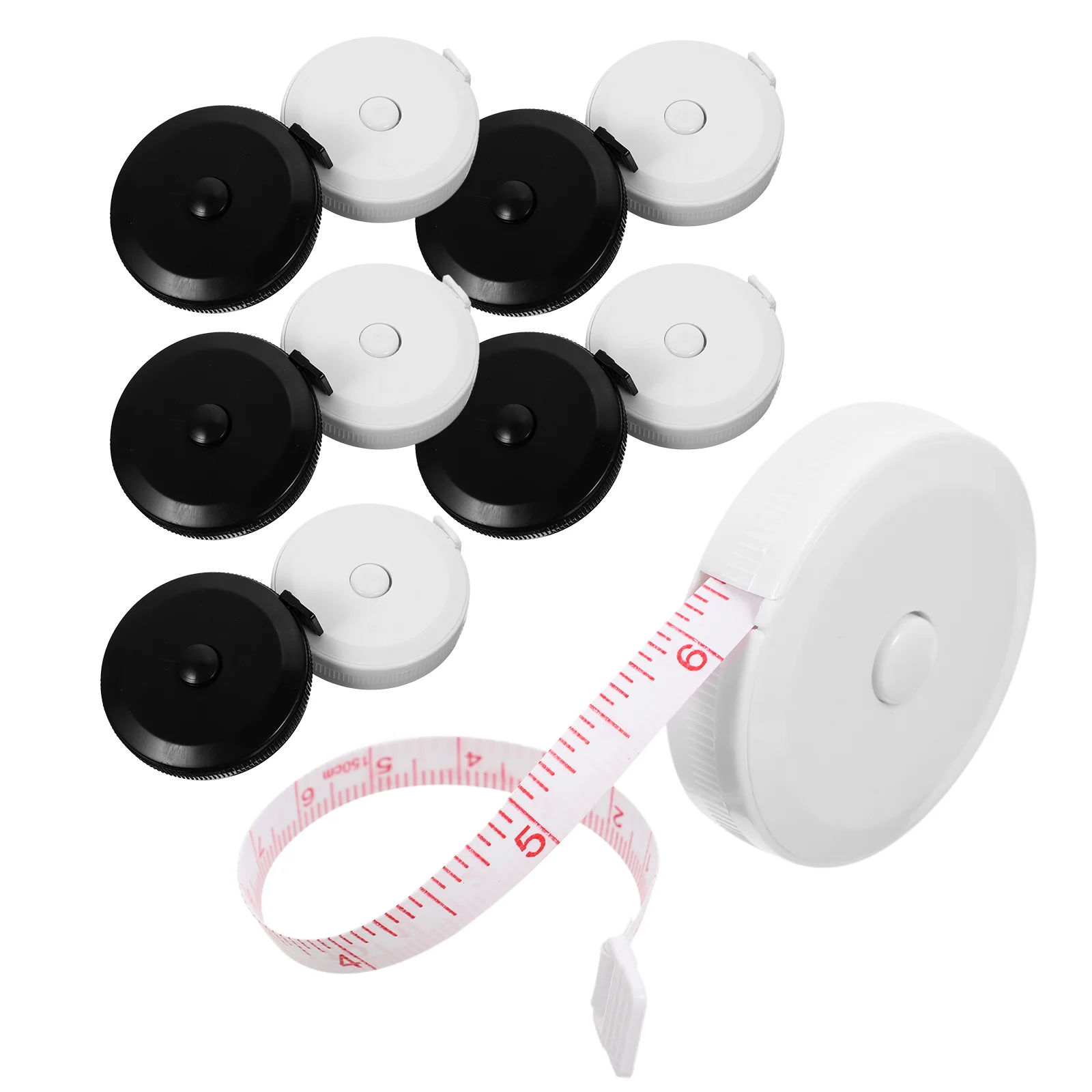 

10 Pcs Plastic Soft Ruler Measuring Tape Clothes Mini Measure Seamstress Sided Durable Retractable Tailors Sewing