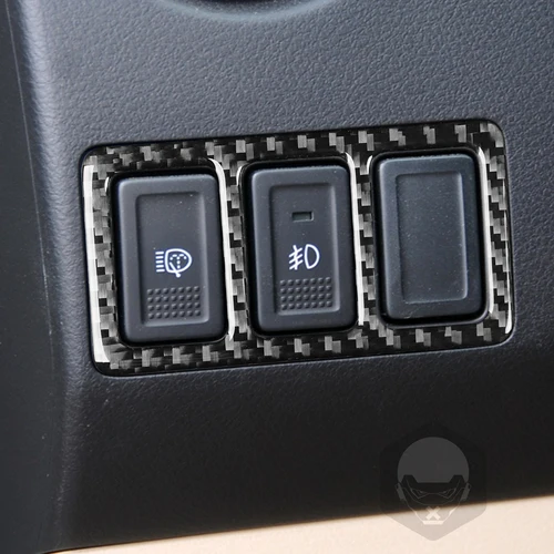Imagen 2 del producto Pegatina de marco de botón de luz Interior de coche, accesorios de fibra de carbono para Suzuki Grand Vitara 2006, 2007, 2008, 2009, 2010, 2011, 2012, 2013