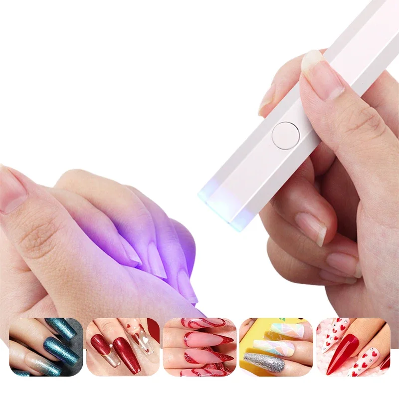 Salon Quick Dry Nail Dryer Machine Home Phototherapy Tools Professional LED Nail Lamp Mini Flashlight Pen With Stand