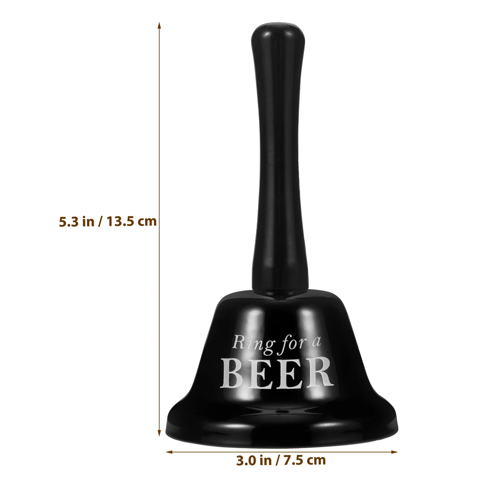 Trenó Alfabeto Hand Bell para Bar Counter, tocando preto noiva, café ou despedida de solteiro