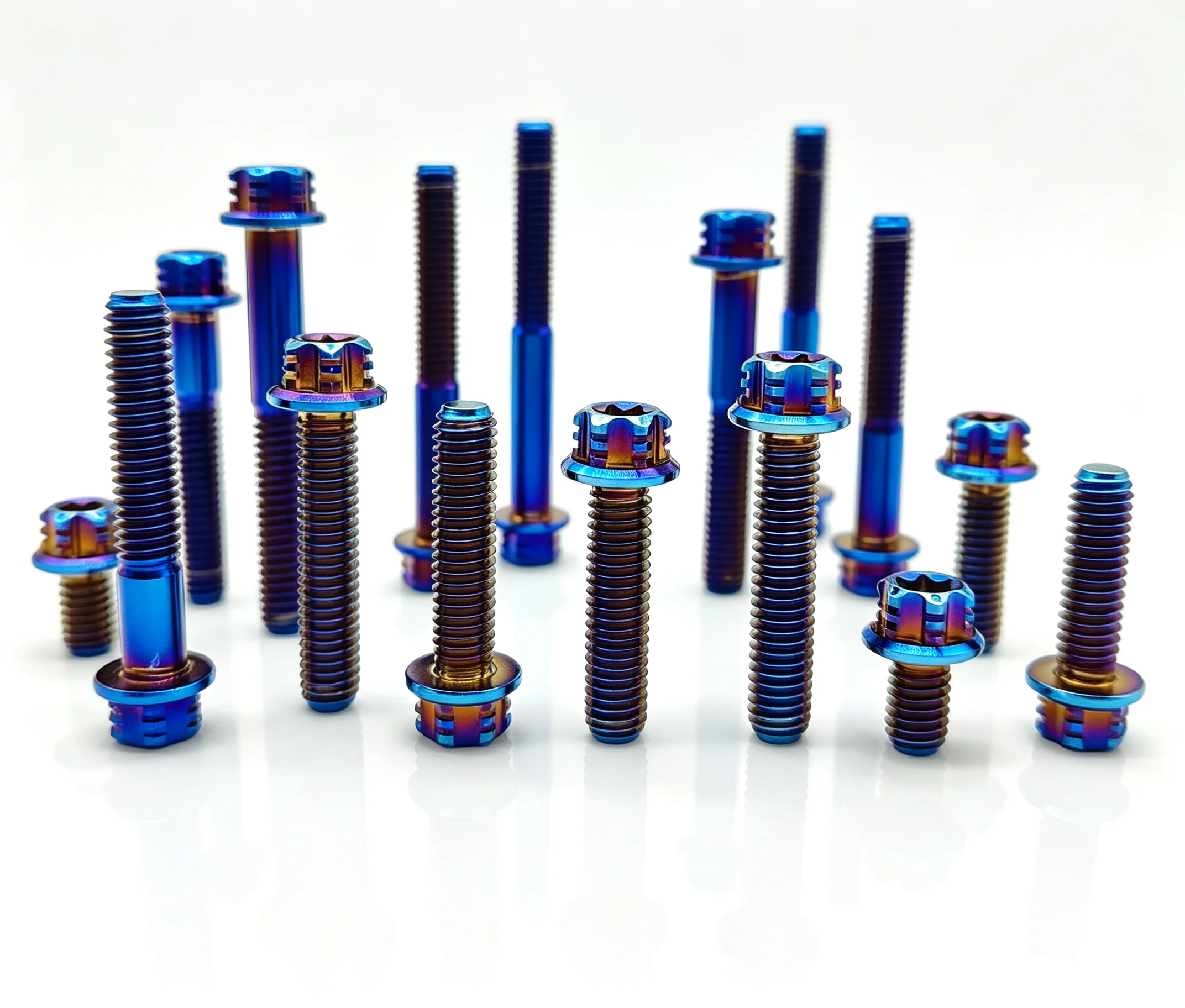 Premium Titanium Flanged Hex Head Bolts M6 M10x1.5x20/30/35/40/45/50/55mm 6AL4V Aerospace Grade Ti Screws Lightweight Rust Proof