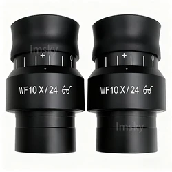 2PCS WF10X/24 High Eyepoint Wide Angle Eyepiece Adjustable Field of View Mounting Interface 30MM for Stereoscopic Microscope