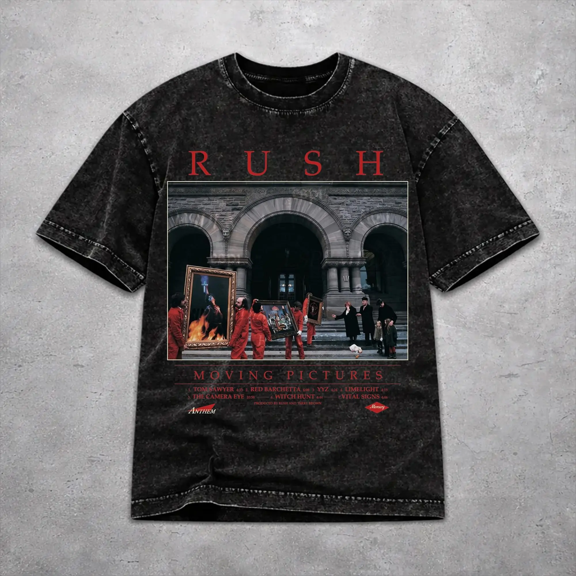 Rush Band Tour 2026 Washed T Shirt Vintage Harajuku Men Women  Oversize T-Shirts Tee Short Sleeve