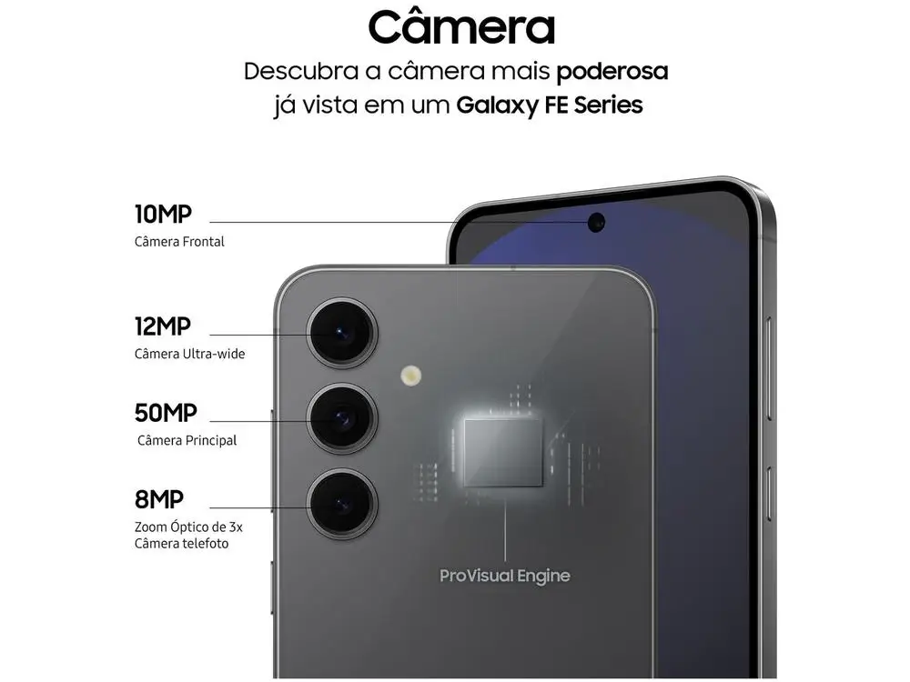 هاتف سامسونج-جالاكسي S24 FE الذكي ، 5G ، 8GB RAM ، جرافيت ، كاميرا سيلفي ثلاثية + كاميرا 10 ميجابكسل #6