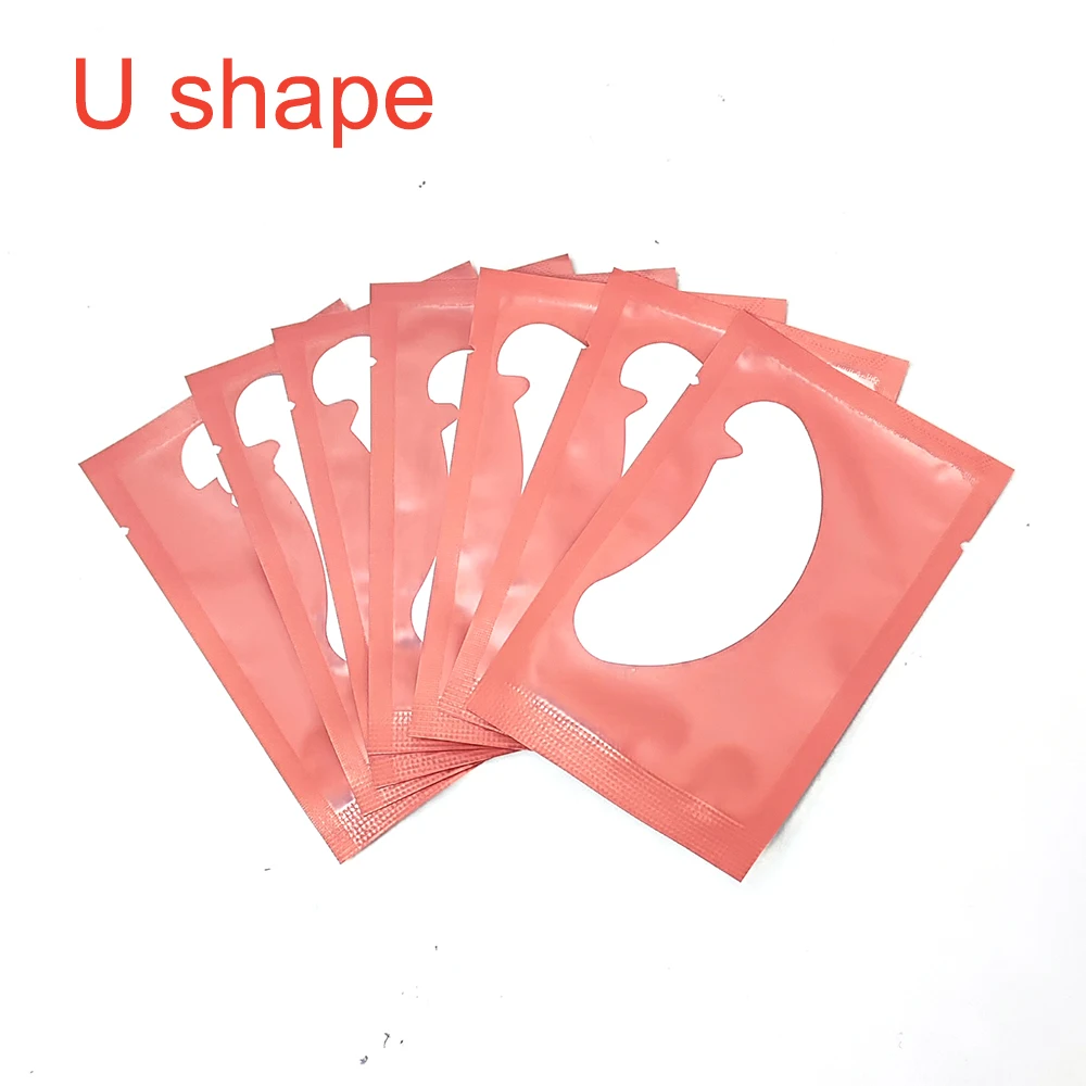 50 Pairs Under Eye Gel Pads U Shaped Eyelash Extension Patches, Under Eye Gel Pads High Viscosity Beauty Tools for Makeup Salon