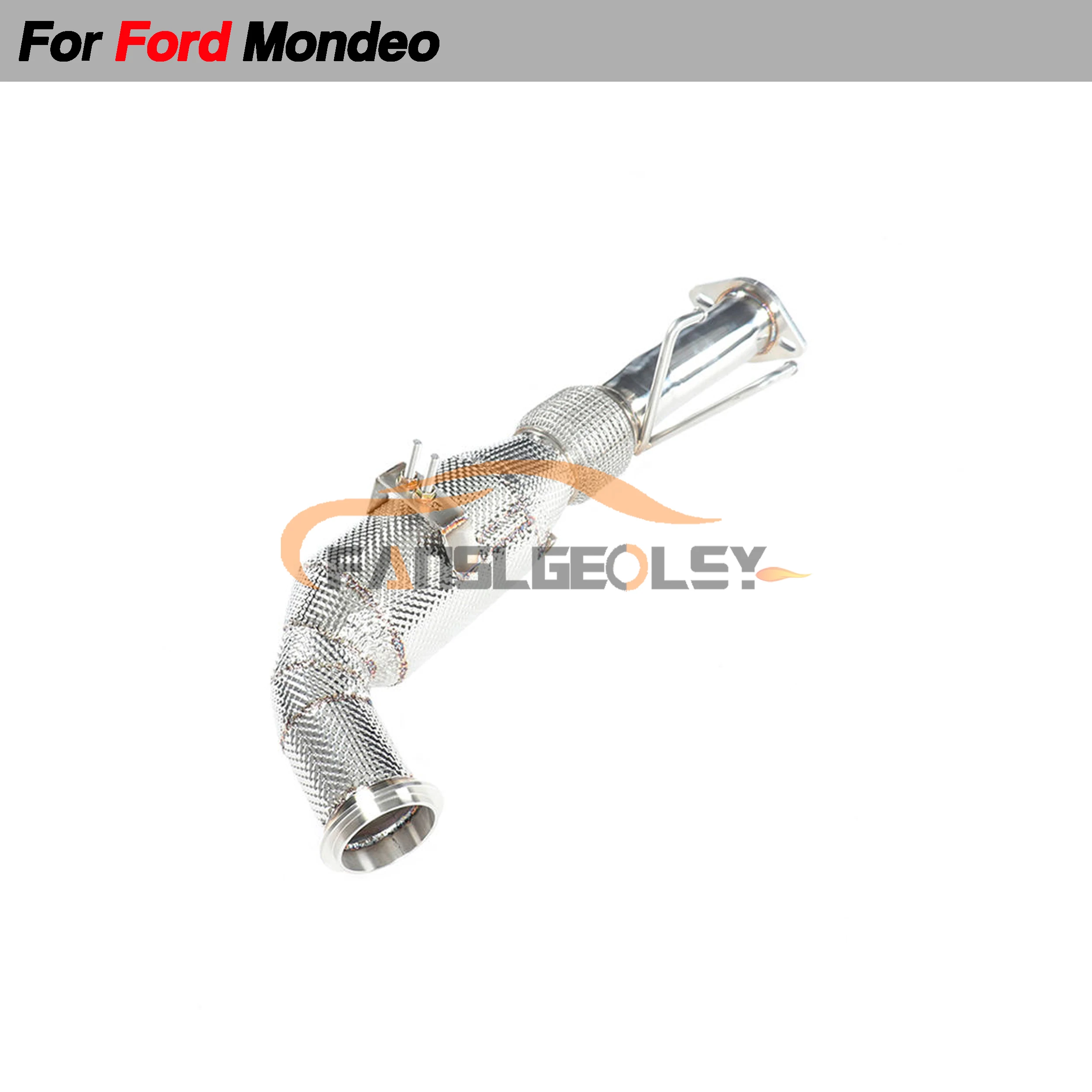 For Ford Mondeo 2.0T Stainless Performance Downpipe Exhaust System With Heat shield and catalytic converter Headers