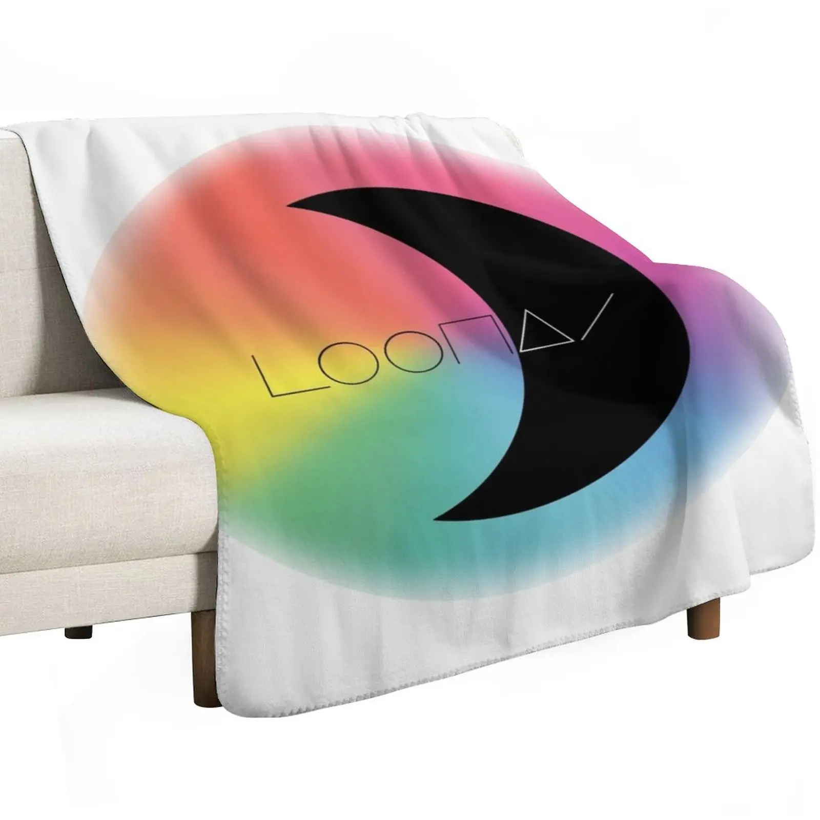 LOONA NEW LOGO [&] - RAINBOW Throw Blanket Weighted Warm Soft Plaid Bed Fashionable Nap Beach Blankets