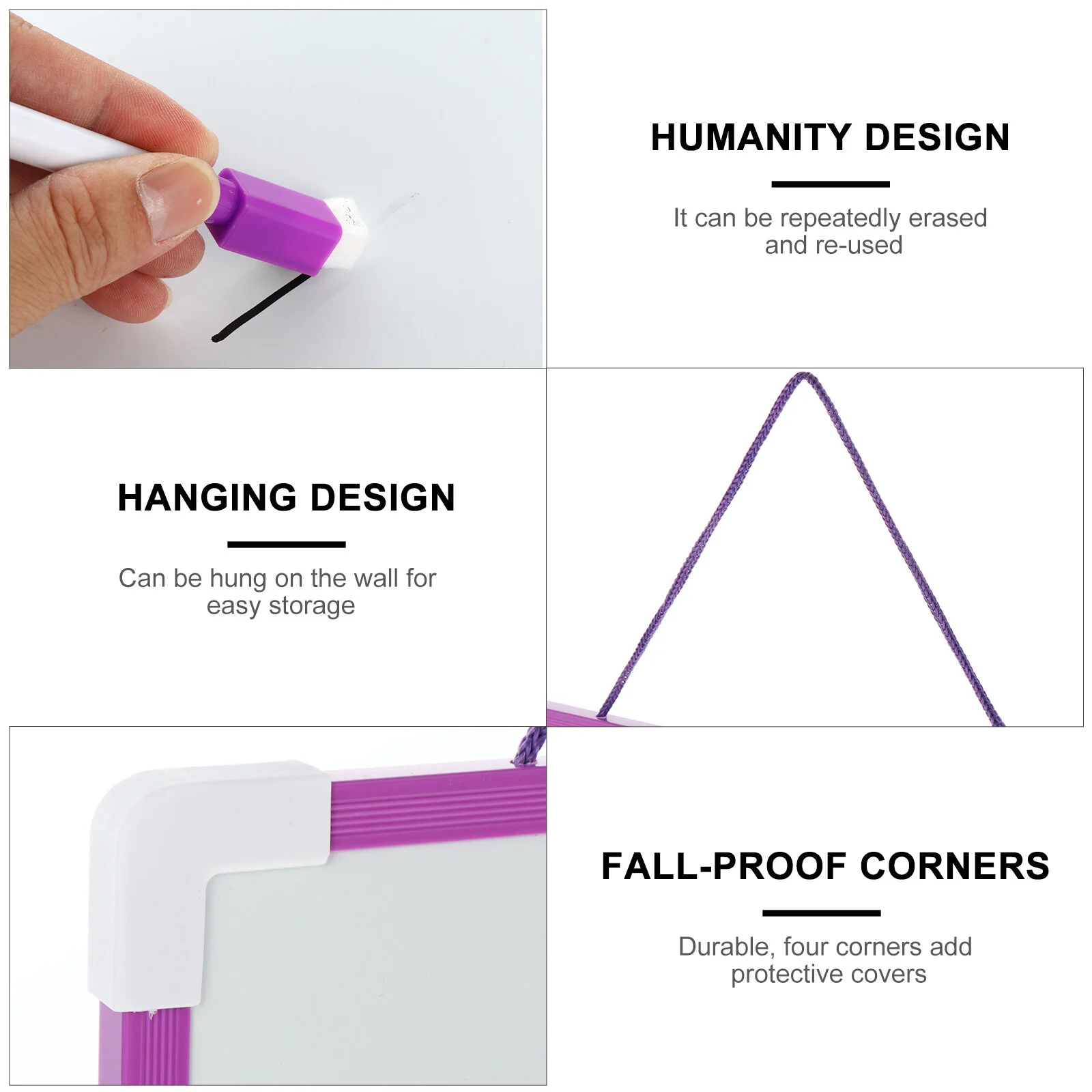 Small Dry Erase Whiteboard, Tabletop Easel with Marker, Magnetic Hanging Whiteboard, Portable Mini Double Sided White