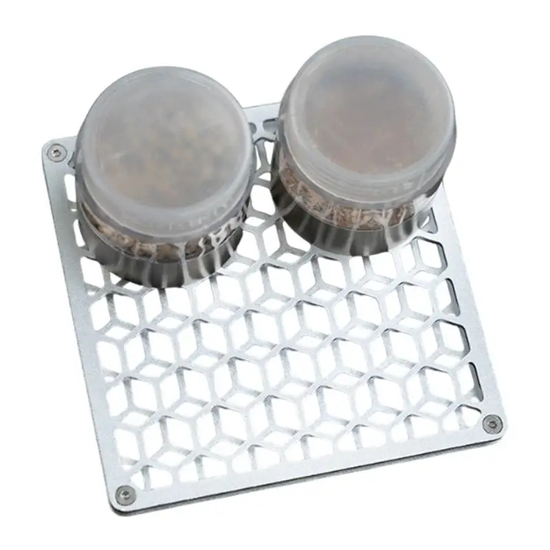 

Square Stainless Steel Drink Coasters Non-Slip Heat Insulation Outdoor Camping Pot Alcohol Stove Outdoor Coaster Insulation Pad