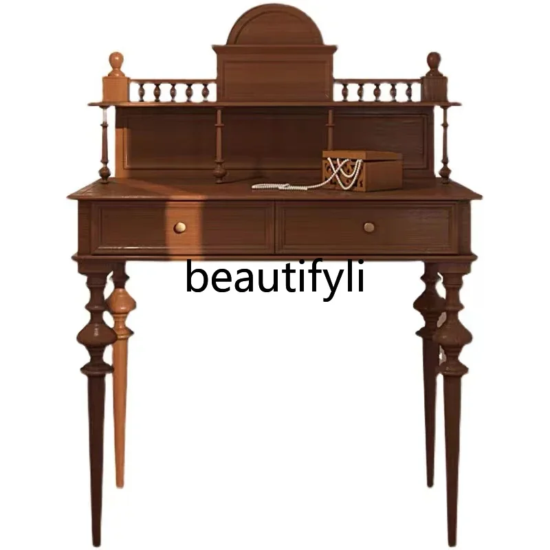 

zzqAmerican retro brown old dresser carved bedroom decorative cabinet