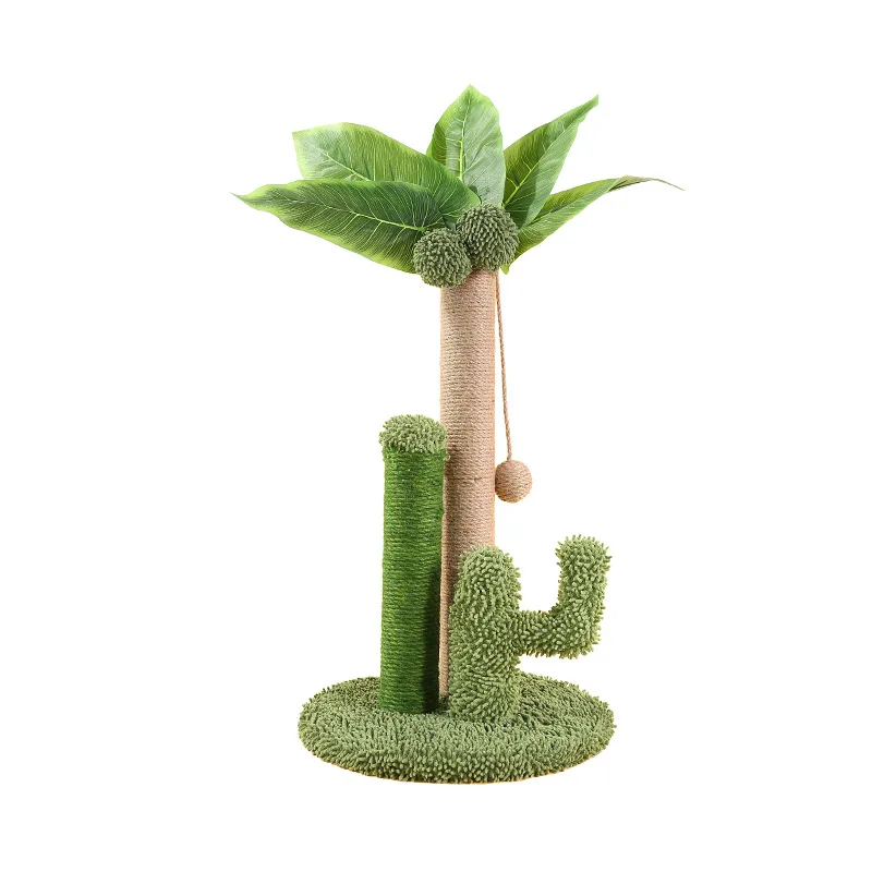 New cat climbing frame Sisal toy Cat scratch board wooden cat nest cat tree cactus  pet toys  pet products