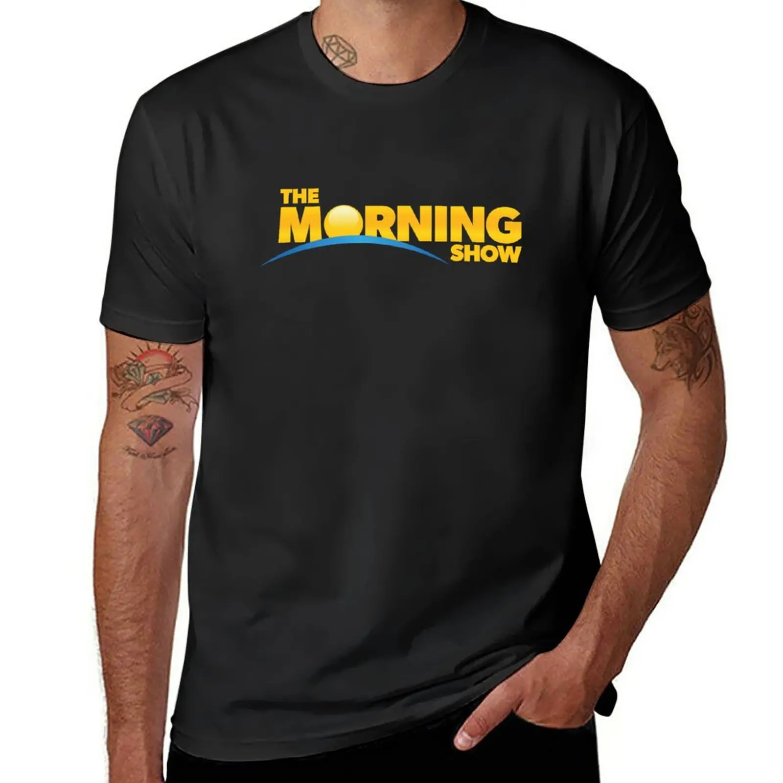 

New The Morning show logo vector gradient T-Shirt blank t shirts black t shirt mens t shirts